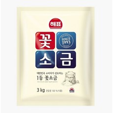 해표 꽃소금 3kg 천일염 신안소금, 7개