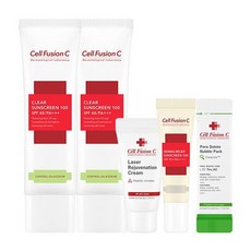 [셀퓨전씨] 트리악 클리어 썬스크린 50ml+50ml(+크림 10ml+더마 썬10ml+버블팩 1매)