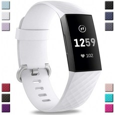 Habit Band 호환 Fitbit Charge 4 / Fitbit Charge 3 / Fitbit Charge 3 SE 여성용 방수 교체 용 시계 스트랩 피트니스 스포, 단일옵션, 단일옵션