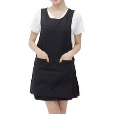 SF패션 어깨 등 메쉬 원피스 앞치마 M SFLA69, 1개, 검주검정 1개, 검주검정검