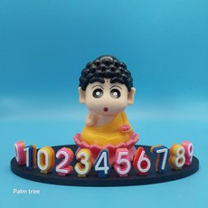 Palm tree 짱구 맹구 미니 피규어 cos 보살 제공 부처 10-14cm, 보살*10cm, 1개