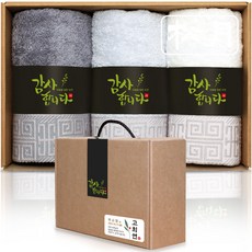 송월타올 뱀부얀 격자 170g x 3p 수건선물세트 돌 환갑 칠순 팔순 구순 회사 교회 학교 기업 행사 조문 개업 결혼 호텔답례품, 1세트