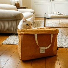 반짝 블랑제리 바스켓 바스락 타이백원단 고양이 숨숨집, 1개