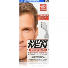 Just for Men For Autostop 남성용 헤어 컬러 라이트 미디엄 브라운 59.5g(2.1온스) (12팩), 1개