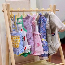 강아지행거 플라스틱 천 행거 애완 동물 옷 강아지 고양이 보관 허스키 액세서리 10 개/로트, [03] green, [01] 19cm, 10개