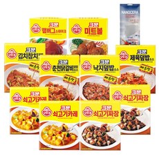 오뚜기 3분요리 카레 짜장 소스 8종 10개입 + 나노세라 마스크, 1세트