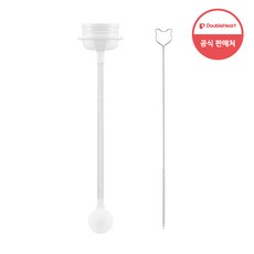 더블하트 이유실감 추 빨대&브러시, 2개