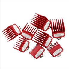 WAHL 범용 헤어 클리퍼 금속 클립 가이드 빗 키트 커팅 트리머 교체 도구 포함 8 개, [04] Red, 1개
