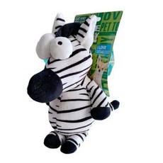 [케이로] 448693 반려견 봉제 동물 인형 대형견용 장난감 악어 코뿔소 얼룩말 기린 시카 사슴 부드러운 1 개, Zebra