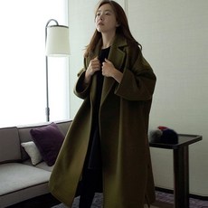 베베all 하프기장 여성의류 겨울 가을 계절 헵번풍 블랙 양면 캐시미어