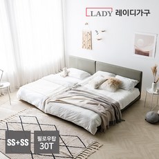레이디가구 코쿤 저상형패밀리침대 SS SS_필로우탑30T, 연베이지