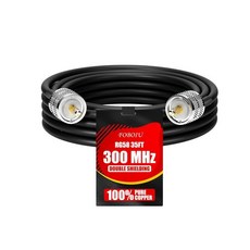 RG58 동축 케이블 50FT CB 안테나 PL259 UHF 남성 대 50옴 35FT 40 포함안테나 분석기 튜너 SWR 미터용 FT 100FT 익스텐더, 35 FT