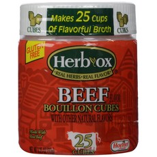 Herb Ox 허브옥스 비프 큐브 스톡 25개입 2팩 Beef Cubes, 단일상품