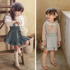 아기멜빵청치마