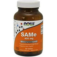 NOW Supplements SAMe (S-Adenosyl-L-Methionine) 400 mg 아데노실-L-메티오닌 60정, 1세트