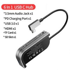 [해외] BASEUS USB C 허브 분배기 USB 3.0 HDMI USB 허브 지원 MACBOOK PRO 어댑터 용 4K HD 유형 C 허브 멀티 6 USB 포트 유형C 허브, 6in1 USB Type C HUB