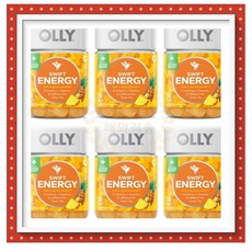 OLLY 올리 에너지 성인 비타민구미 Swift Energy 종합비타민 테아닌 30정 6개