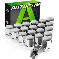 AUTOPTIM M12x1.5 러그너트 - 2001-2022 포드 이스케이프 교체 2012-2018 포커스 2006-2020 퓨전 2011-2022 피에스타 ACPZ1012H 6, 9/16"-18, 20 Pack - Ram 1500 2002-2011, Chrome, 1개
