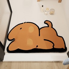 홈 화장실 샤워 매트 방지 카펫 욕실 미끄럼 원래 룸 바닥 흡수 도어, 4 60 x60CM [clean after wiping, 4 Bathroom mat-rotten little p, 1개