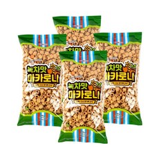 CW 청우 녹차맛 마카로니 155g x 4봉 / 대롱 뻥튀기 옛날 과자, 4개