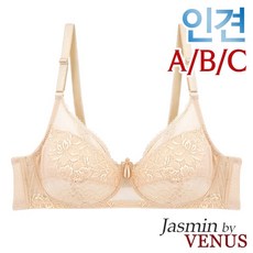 비너스자스민 인견 노와이어 풀컵 홑겹브라1종(JBR1208)80A~95C컵