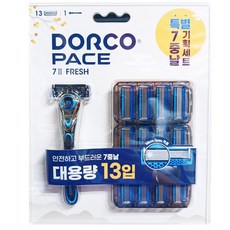 도루코 페이스7 II 프레쉬 7중날 기획세트, 1세트, 면도핸들 1P + 면도날 13P
