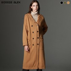 보니알렉스 보니알렉스(BONNIE ALEX) 롱 더블 버트닝 후드 가디건 (택가격:108000원)
