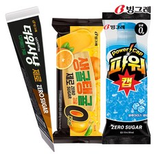빙그레 아이스크림 더위사냥 제로10 생귤탱귤 제로10 파워캡 블루제로10, 30개, 330ml