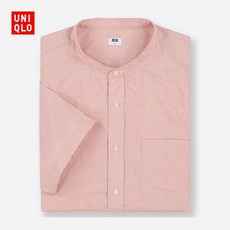 남성 루즈핏 셔츠 남방 남성용 단골 코튼 칼라 셔츠 (반소매) 415535 Uniqlo UNIQLO