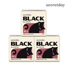 시크릿데이 블랙 입는 오버나이트 중대형 6P X 3팩, 단일옵션, 6개입