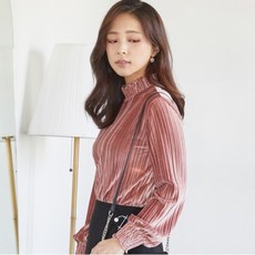 로엠 로엠 WY 벨벳 블라우스형 티셔츠-RMLW84VR21_25_P8V2