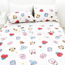 BT21베이비 스케치 뱀부리플홑이불 [대나무/여름용]