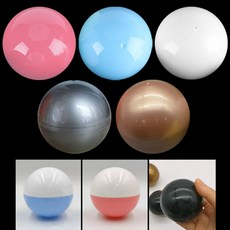 PP 7cm 100개 둥근캡슐 빈캡슐 뽑기 로또 추첨행사 70mm, H-7cm(PP) 불투명 하늘 100개입