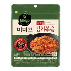 CJ제일제당 쏘울푸드 비비고 김치볶음80g 완내스 발효식품 간편식 캠핑요리 김장재료 도시락반찬 풍미업, 80g, 3개