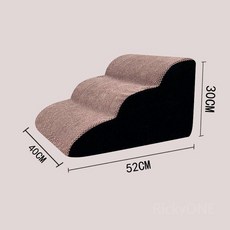 슬라스텝 4단 35cm 40cm 45cm 50cm 논슬립 슬라이드 강아지 계단, 1개, 10 커피색 30cm