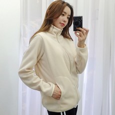 이힝 하이넥 베이직 후리스집업 자켓