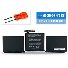 Emaks A1713 Apple MacBook Pro 13 인치 A1708 배터리 2016 하반기 2017 중반 MLL42LL EMC 2978 3164-11., 단일상품