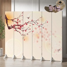 동양화 인테리어 병풍 가벽 접이식 호텔 로비 장식 파티션