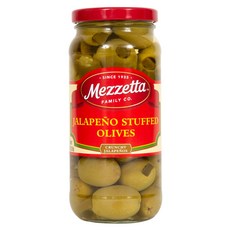 Mezzetta Stuffed Olives Jalapeno 10 Ounce 메제타 속을 채운 올리브 할라피뇨 10온스, 1개, 283g