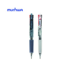 문화연필 3색볼펜 문화 S-3 0.7mm 1타(12자루) 색상랜덤 /다색볼펜
