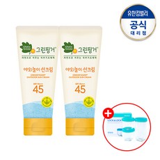 그린핑거 야외놀이 선크림 80ml x 2개 선스틱, 1개