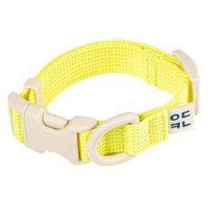 구름솜 부드러운 강아지 목줄 콜마이네임, 형광옐로우, 1개