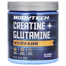 바디테크 BodyTech 크레아틴 + 글루타민 베타알라닌 함유 무맛, 1개, 306g
