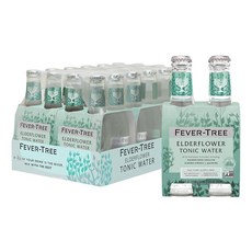 Fever Tree 엘더플라워 토닉 워터 - 프리미엄 품질 믹서 - 칵테일 및 모크테일을 위한 상쾌한 음료 원료 인공 감미료 또는 색소 없음 - 150 ML 캔 - 8개 팩, 엘더플라워_200 ML (Pack of 24), 200ml - 피버스