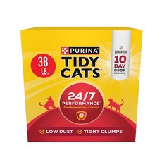 Purina Tidy Cats 클럼핑 고양이 모래 24/7 퍼포먼스 멀티 모래 - 17.2kg(38파운드) 박스, 38lb Box (Pack of 1), 1개