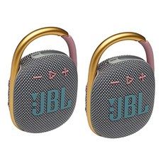 JBL 클립 4 - 휴대용 미니 블루투스 스피커 빅 오디오 및 펀치 베이스 통합 카라비너 IP67 방수 및 방진 10시간 재생(리퍼), Gray and Red