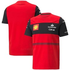 페라리 호환 F1 레이싱 드라이버 Leclerc Sainz 티셔츠 팀 여름 모터스포츠 레드 속건성 레저 저지, [08] 5XL, [04] 06