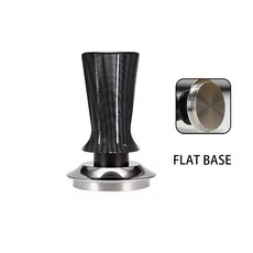 용수철 보정 에스프레소 탬퍼 바리스타 커피 스테인레스 스틸 탬퍼 포함 51mm 53mm 58mm, Flat black2, 1개