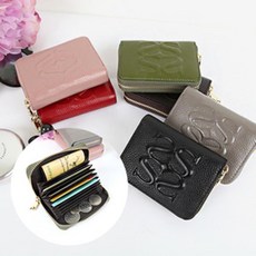 위니인터내셔날 1040 명함 여자고등학생지갑 패션잡화 여권 그린 남녀공용카드/명함지갑