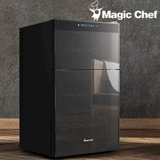 MagicChef 터치식 와인셀러 저소음 24병 와인 냉장고 LED 강화유리 음료 저장고